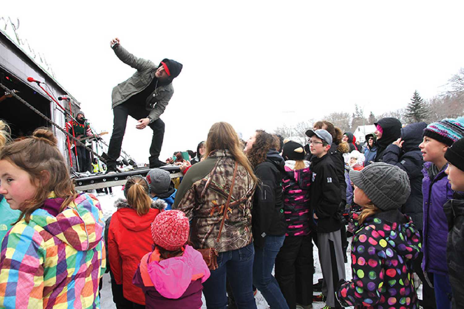 A scene from a previous visit of the CP Holiday Train to Moosomin. This year it will be here December 5.